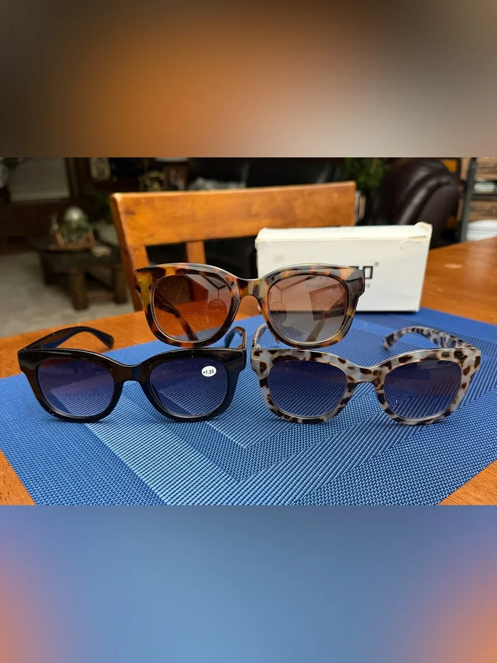 ZXYOO Bifocal Sunglasses for Women +1.25 Set of 3